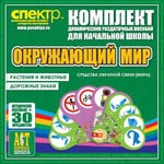 Комплект динамических раздаточных пособий - Окружающий мир (веера). Животные и растения, дорожные знаки. - «globural.ru» - Жигулёвск