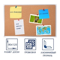 Доска пробковая 1200х900 - «globural.ru» - Жигулёвск