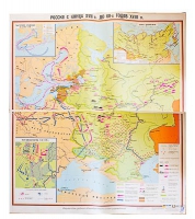 Учебная карта "Россия с конца XVII в. до нач. 60-х г.г. XVIII в." 1100*1400 мм (матовое, 2-стороннее лам.) - «globural.ru» - Жигулёвск