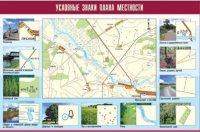Таблица демонстрационная "Условные знаки плана местности" (винил 100x140) - «globural.ru» - Жигулёвск