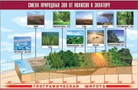 Таблица демонстрационная "Смена природных зон от полюсов к экватору" (винил 70x100) - «globural.ru» - Жигулёвск