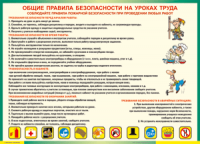 Таблица Общие правила безопасности на уроках труда 1000*1400 винил	  - «globural.ru» - Жигулёвск
