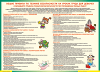 Правила безопасности на уроках труда для девочек 1000*1400 винил	 - «globural.ru» - Жигулёвск