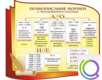 Стенд "Правописание корней с чередованием гласных" - «globural.ru» - Жигулёвск