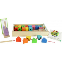 Игра на сенсомоторное развитие "Шнуровка Бусы (набор 2)" - «globural.ru» - Жигулёвск