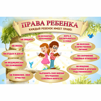 Стенд "Права ребенка" 1,5х1,0 - «globural.ru» - Жигулёвск
