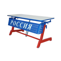 Стол ученический двухместный "Патриот-2п" на газовом лифте (р.гр. № 3-7 и наклоном столешницы ) - «globural.ru» - Жигулёвск