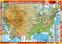 Настенная карта Соединенных Штатов Америки на английском языке (учебная) - «globural.ru» - Жигулёвск