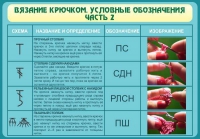 Стенд "Вязание крючком. Условные обозначения. Часть 2" - «globural.ru» - Жигулёвск