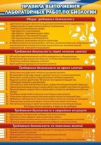 Стенд "Правила выполнения лабораторных работ по биологии" (вариант 2) - «globural.ru» - Жигулёвск