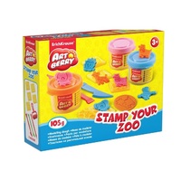Пластилин на растительной основе Artberry/Stamp Your Zoo 3 бан./35 г со штампами - «globural.ru» - Жигулёвск