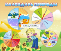 Стенд "Календарь природы" (вариант 1) - «globural.ru» - Жигулёвск