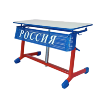 Стол ученический двухместный "Патриот-2о" на газовом лифте (р.гр. № 3-7 и наклоном столешницы) - «globural.ru» - Жигулёвск