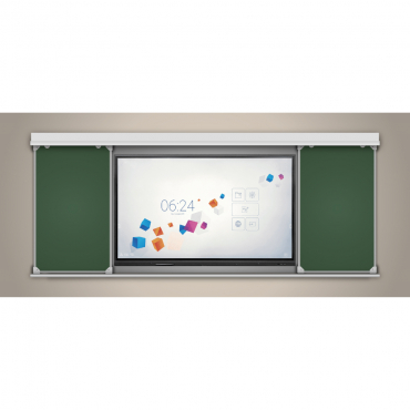 Многофункциональная раздвижная система аудиторных досок 75'' - «globural.ru» - Жигулёвск