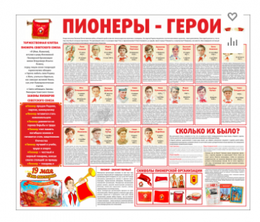 Тематический стенд "Пионеры-герои" - «globural.ru» - Жигулёвск
